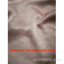 Dệt polyester satin satin đôi mặt nghiền nát vải